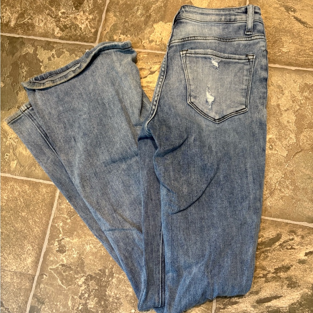 Vervet distressed flare jeans